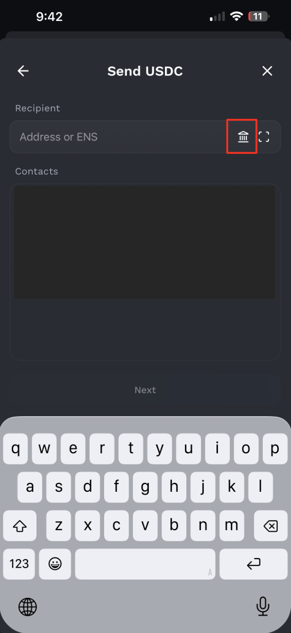 Select ACH (USD) and Individual