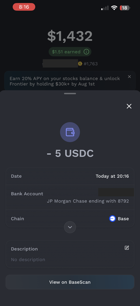 Transfer details