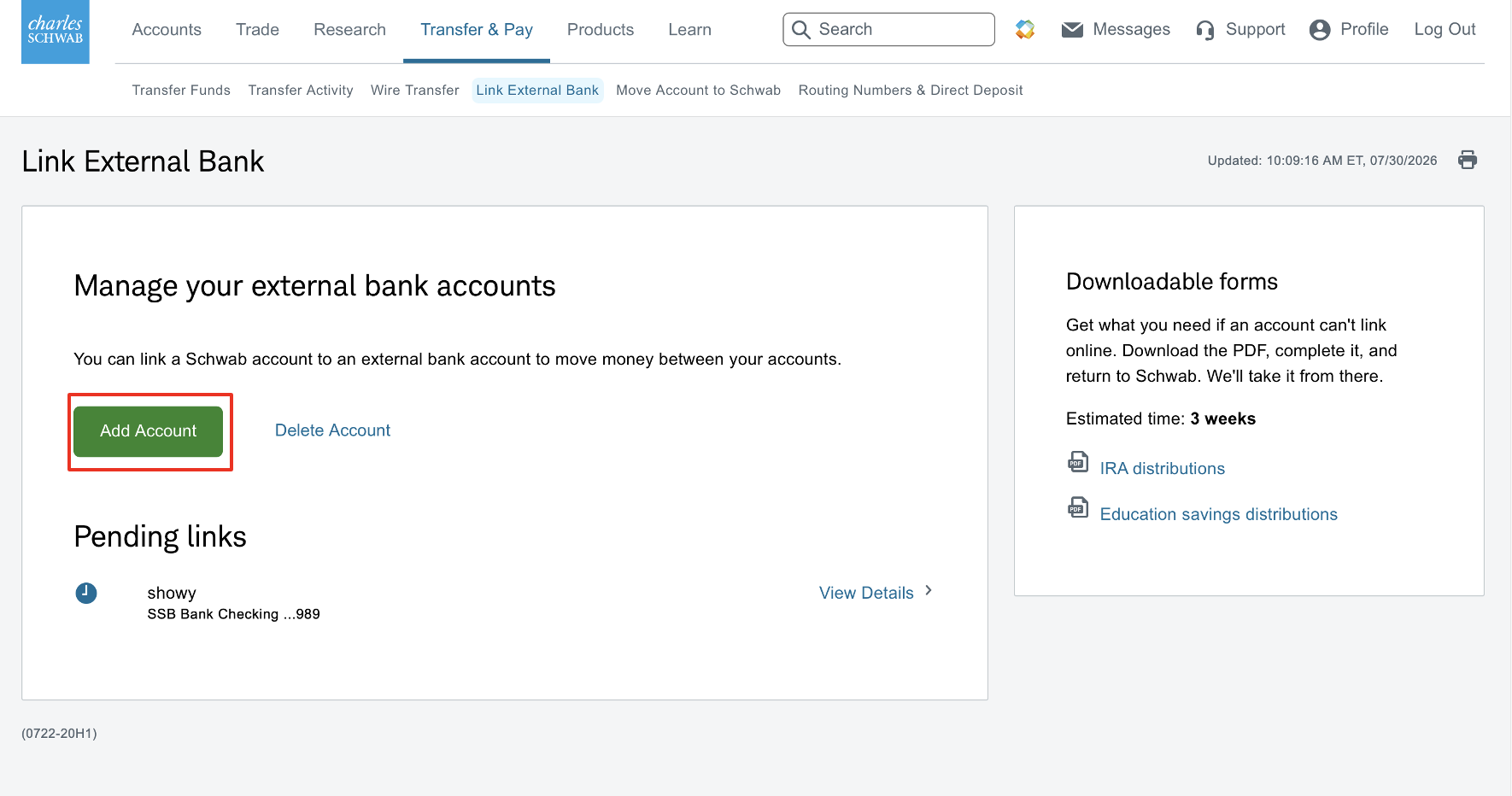 Click Add Account